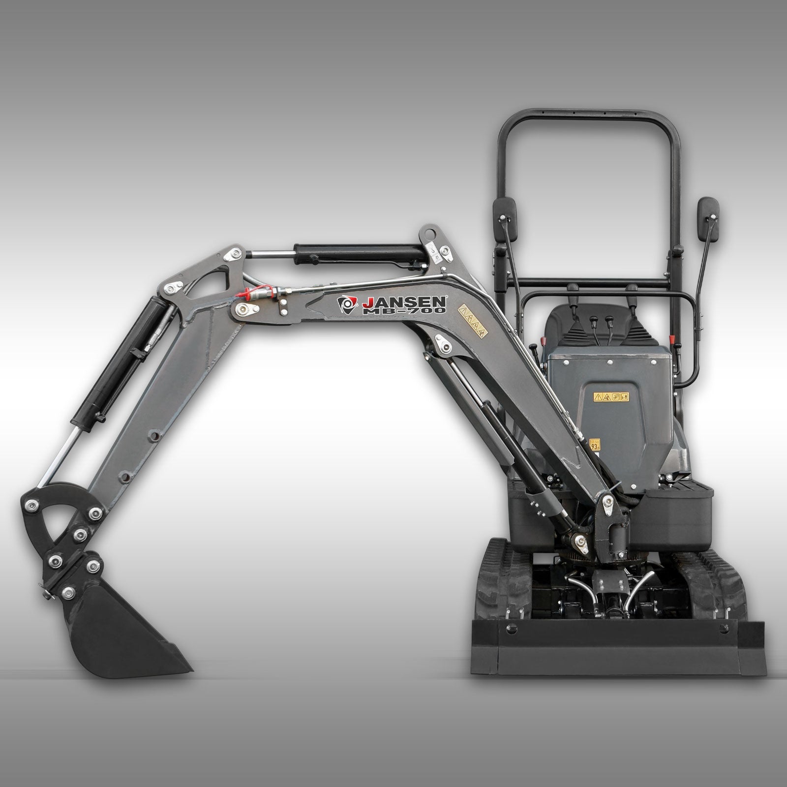 JANSEN® MB-700 Minibagger, 8,5 PS Benzin, Komplett-Set, Verstellfahrwe –  deinmäher.de