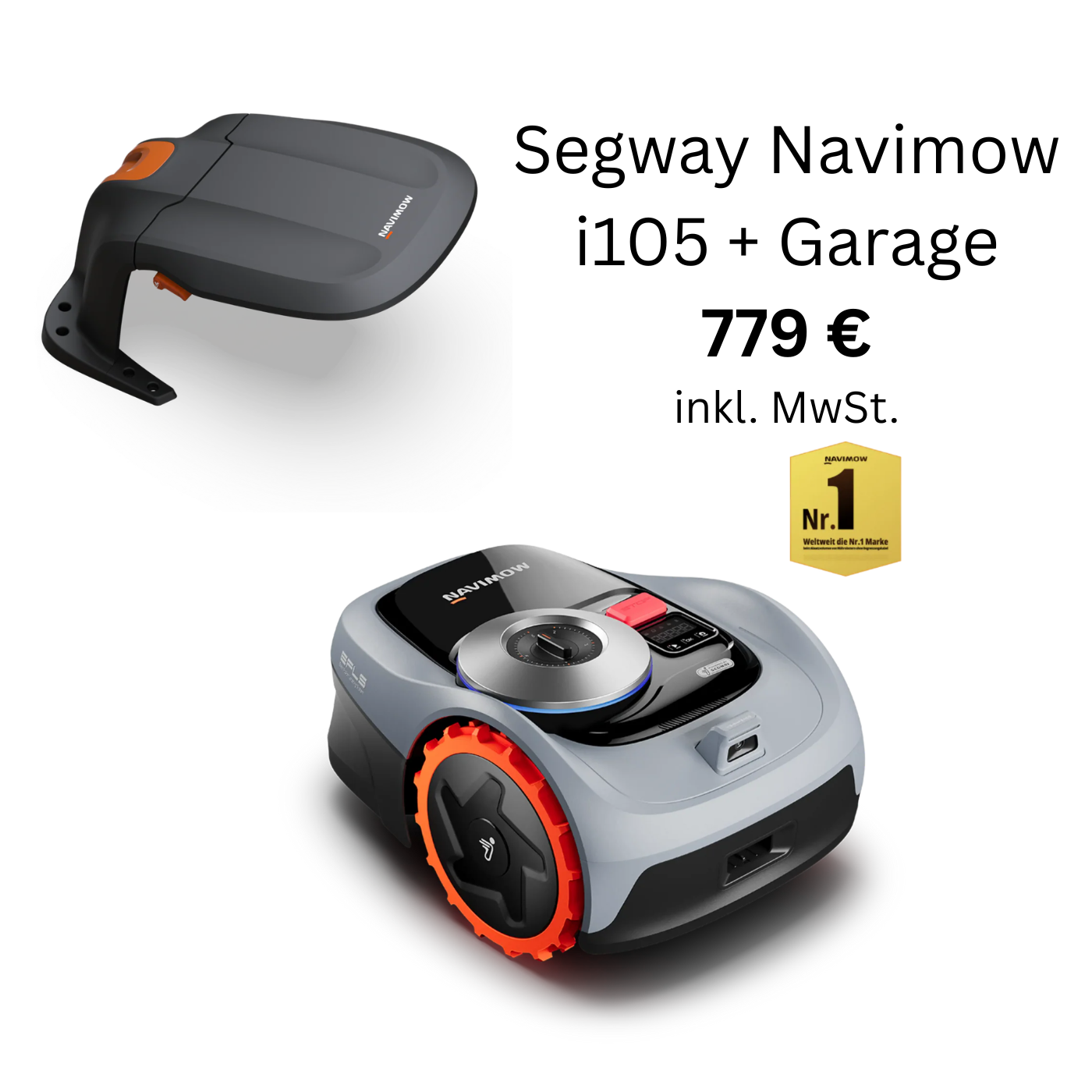 Segway Navimow i105E inkl. Original Garage